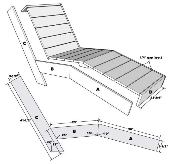 Chaise lounge woodworking plans