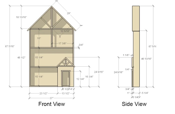 Dollhouse woodworking plans