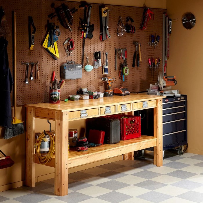 Workbench diy make wall mounted shop build work easy project myfixituplife garage