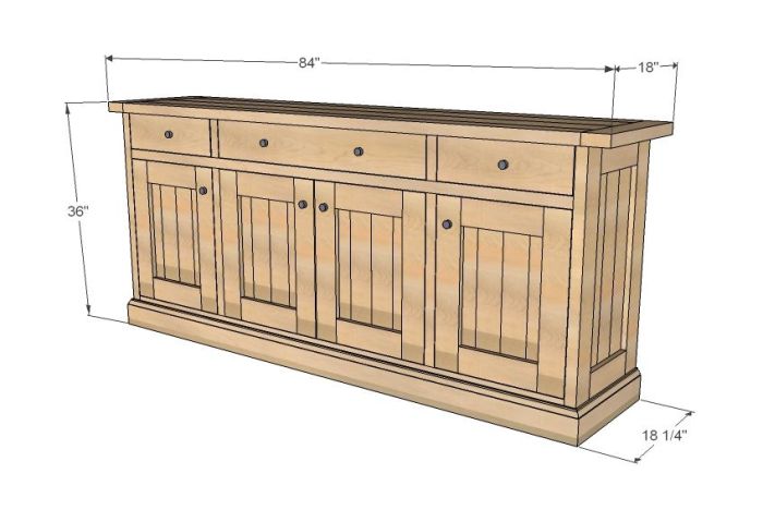 Buffet table building plans howtospecialist build sander jack