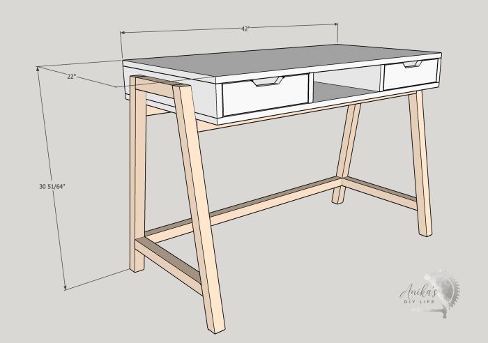 Desk plans frame diy shop woodworking designs full