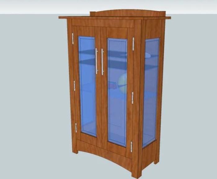 Cabinet curio cabinets plans woodworking display wood