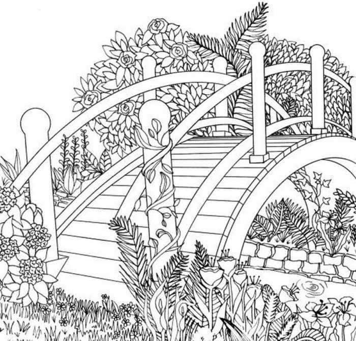 Landscape coloring pages printable adults landscapes getdrawings