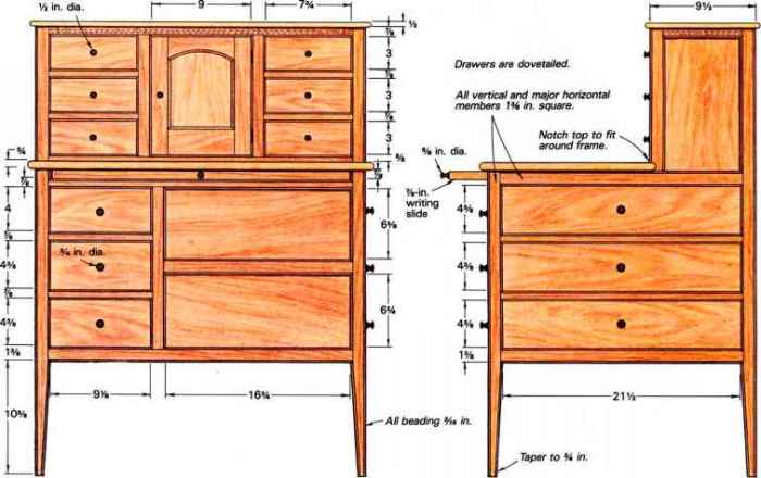 Shaker woodworking plans