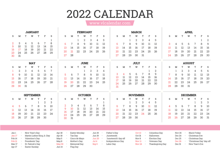 2022 Calendar Mini Calendar 2022 for Fans with Big space for Planning - 7 x 7 inches when closed & 7'' x 14'' when opened