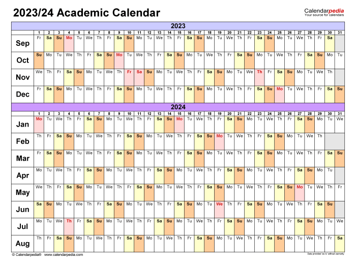 Chaos Coordinator July to June 2023-2024 365 Days 12 Months Calendar Academic Year Weekly and Monthly Appoitment