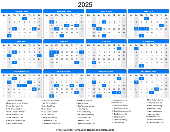 Monthly Planner 2024-2025 2 Year Calendar with Holidays & Quotes - from January 24 through December 25