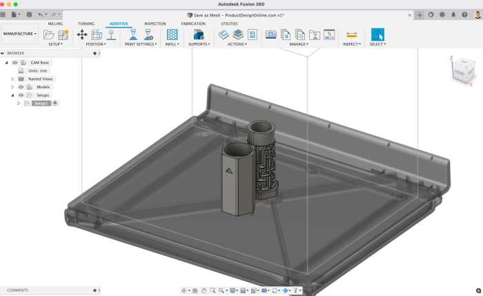 Fusion 360 3d printer printing print tutorial go cam autodesk saved