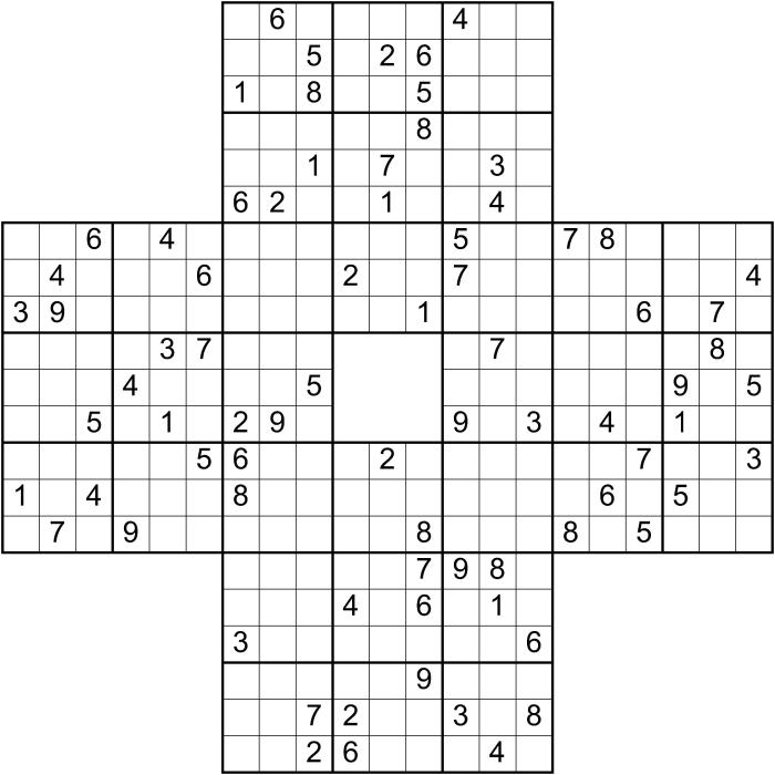 Samurai Sudoku Puzzle Book 210 Medium & Hard Leveled Samurai Style Sudoku for Adults & Clever Kids