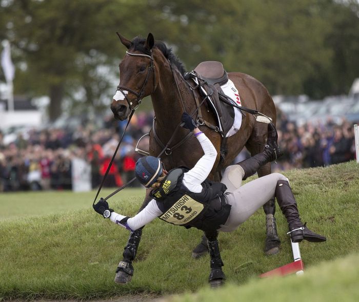 Equestrian falling injured somehow