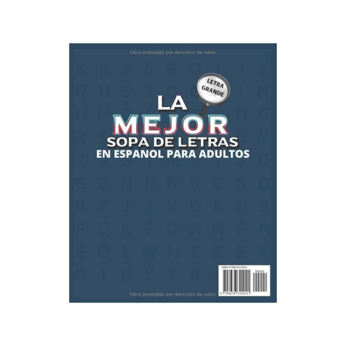 Sopa De Letras En Español Para Adultos Letra Grande Large Print Spanish Word Search For Adults (Spanish Edition)