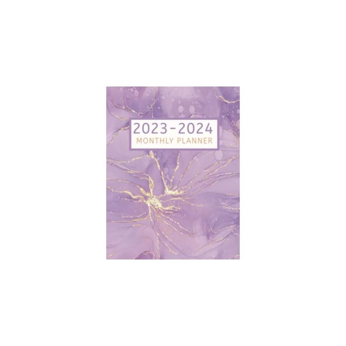 2023-2024 Monthly Planner 2 Year Monthly Planner Calendar Schedule Organizer with Federal Holidays (January 2023 - December 2024) - Blue Floral Cover