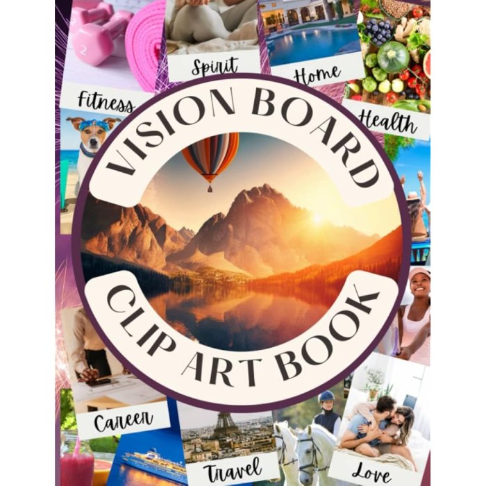 The Only Vision Board Clip Art Book You'll Ever Need 400+ Images Photos Words and Vision Board Supplies