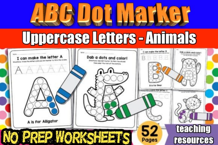 Dot Markers Activity Book Letters and Animals