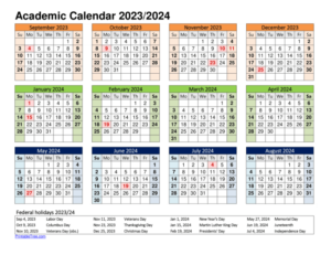 Chaos Coordinator July to June 2023-2024 365 Days 12 Months Calendar Academic Year Weekly and Monthly Appoitment