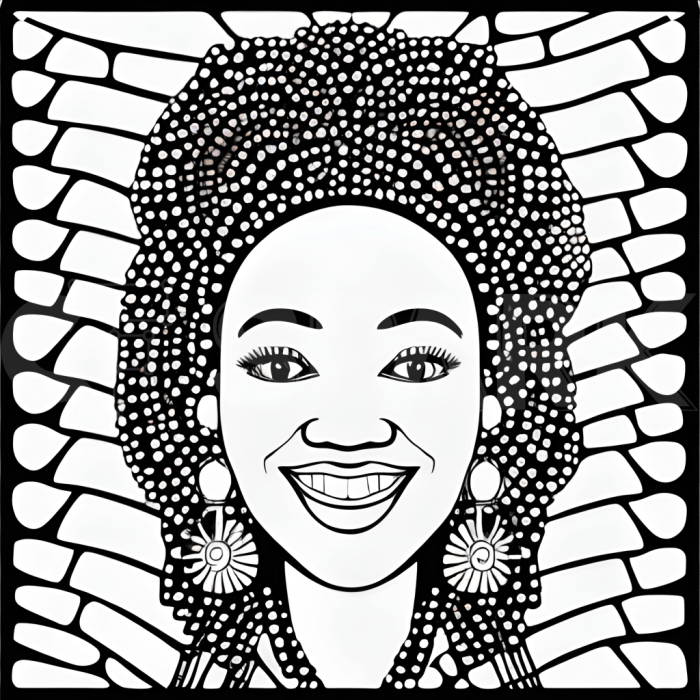 Black Woman Coloring Book Honoring the Beauty and Culture of Black and Brown African American Woman in Grayscale Coloring Book  For Stress Relief and Relaxation