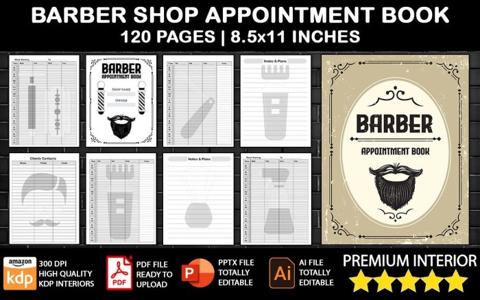 Book appointment barber column