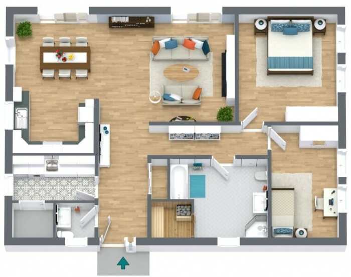 Furniture psd top 2d 3d down floorplan style model house cgtrader interior architectural set models