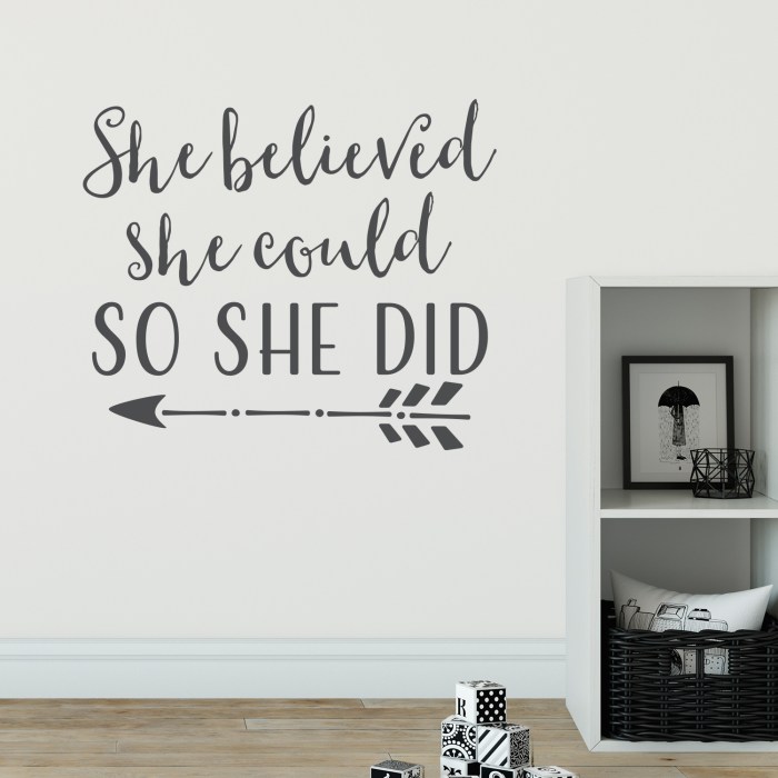 She believed