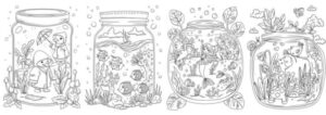 Magic Jars A Coloring Book for Adults Featuring Cute Jars with Fun Fantasy Characters Adorable Animals and Enchanting Scenes for Stress Relief and Relaxation