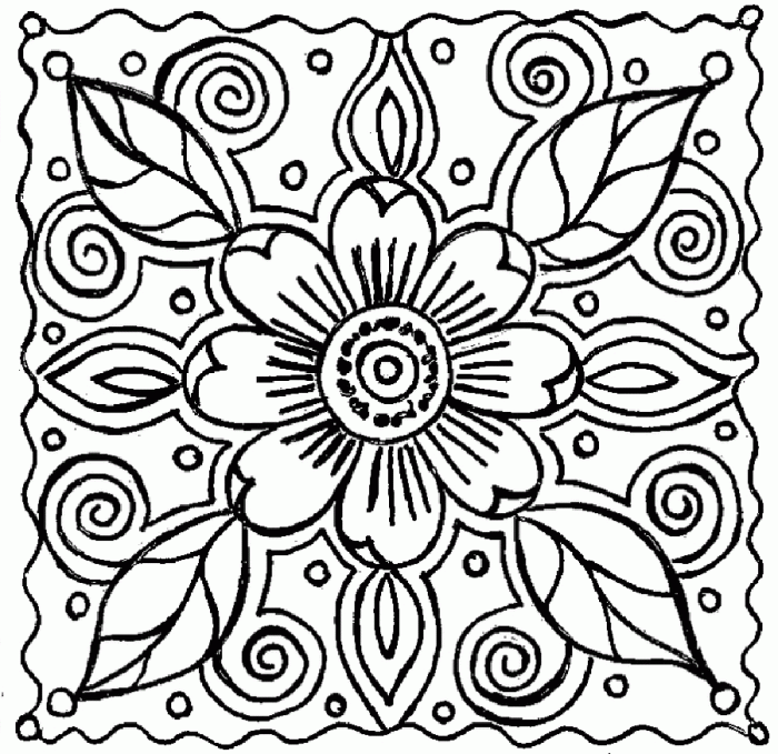 Coloring pages abstract printable difficult adult adults hard teenagers print flower coloring4free cool colouring ford sheets mandala raptor girls color