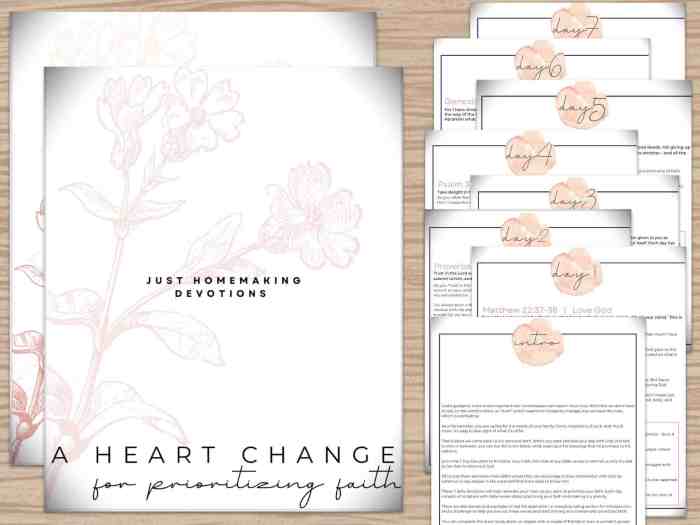 Heart Change A Devotional for Homemakers Homemaking . Marriage . Parenting . Prioritizing Faith . Self Care