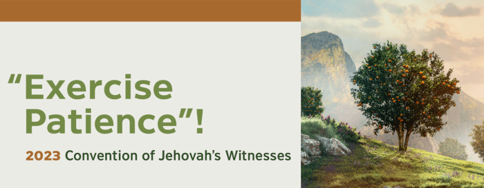 2023 'Exercise Patience' Convention of Jehovah's Witnesses - Notebook for Children Children's notebook for the 2023 Exercise Patience Convention - With talk titles and coloring pages