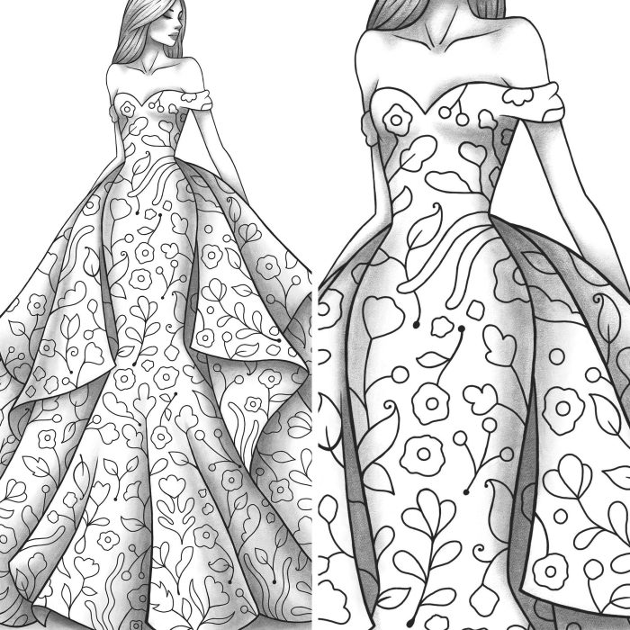 Vogue Fashion Coloring Book 30 Unique Fashion Illustrations Collection With Creative And Inspirational Designs For Teens Adults Relaxation and Stress Relief