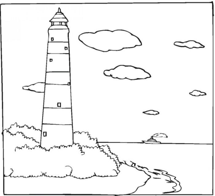 Lighthouse coloring pages printable adults scenery kids north lighthouses carolina print colouring light color house book beach bestcoloringpagesforkids realistic sheets