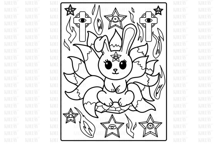 Spooky Kawaii Pastel Goth Coloring Book Cute and Creepy Horror Chibi Coloring Pages for Stress Relief and Relaxation