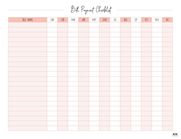 2023-2027 Bill Organizer Monthly Five Year Bill Planner payment organizer from January 2023 up to December 2027 Monthly Calendar Help you track all your monthly bills throughout 5-year