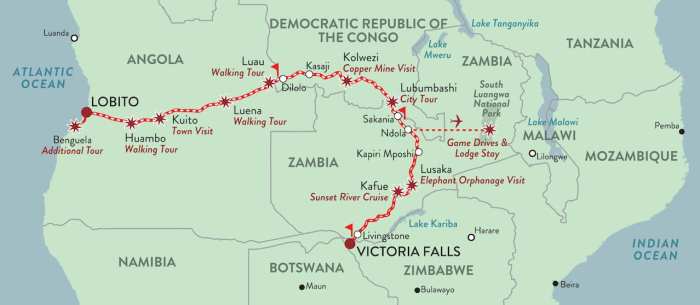 Zambia angola congo rovos rail benguela zimbabwe simtis afrika reiseroute drk sambia zugreise treinreis juli lobito kolwezi sanctuary choma kafue