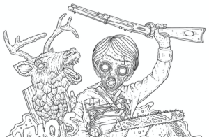 Horror Coloring Book for Adults 50 Spine-Chilling Coloring Pages for Relaxation and Stress Relief