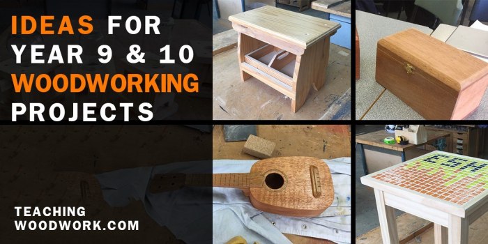 Student woodworking projects