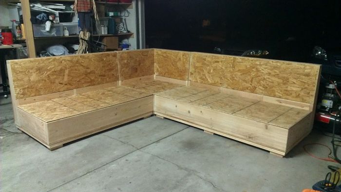 Sofa outdoor woodworking