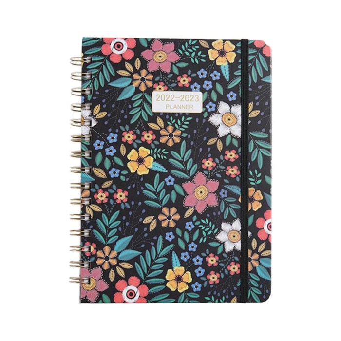 2022 2023 18 Month Mini Calendar Purple Floral Pocket Size Academic Planner