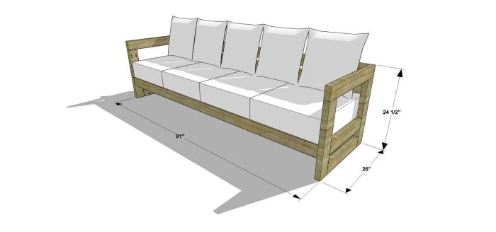 Woodworking plans sofa