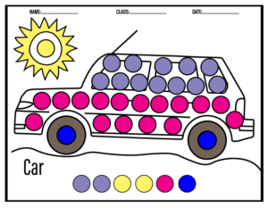 Vehicles Dot Markers Activity Book