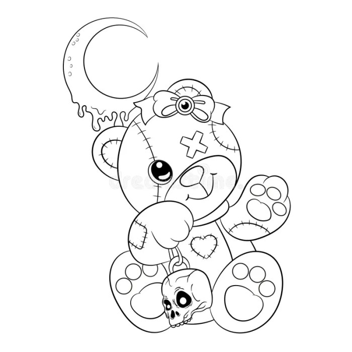 Spooky Kawaii Pastel Goth Coloring Book Cute and Creepy Horror Chibi Coloring Pages for Stress Relief and Relaxation