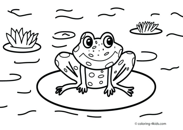 Coloring nature pages frog printable sheets print scenes frogs cartoon kids color drawing coqui house sweet cycle life pond getcolorings