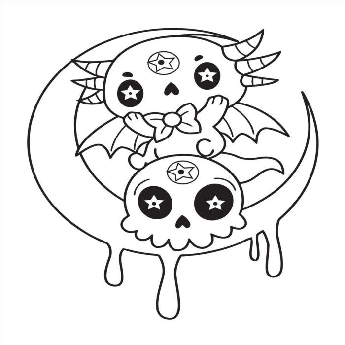 Spooky Kawaii Pastel Goth Coloring Book Cute and Creepy Horror Chibi Coloring Pages for Stress Relief and Relaxation