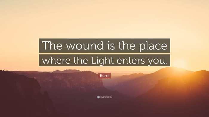 Wound light enters rumi where place choose board