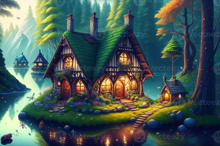 Fairy woodland arthouse wallpaperdirect