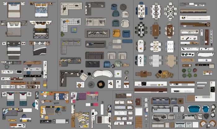 Dwg sectional benedict stores