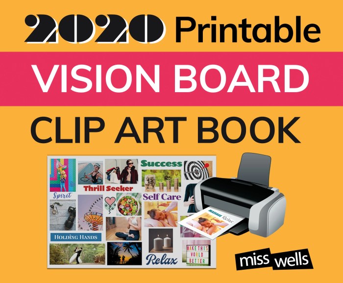 The Only Vision Board Clip Art Book You'll Ever Need 400+ Images Photos Words and Vision Board Supplies