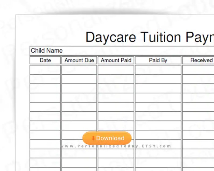 Daycare Payment Record Book DailyWeeklyMonthly Childcare Service Tuition Log Book  Perfect For Centers Preschools And In Home Daycares  8.5x11 Inch. (Home Daycare Provider Income Tracker)