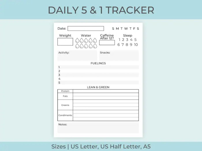 5 and 1 Fueling Journal Optavia Food Diary and Meal Planner for Women and Men compatible with optavia fueling tracker Daily journal optavia Journal Compatible for Tracking Diet Plan