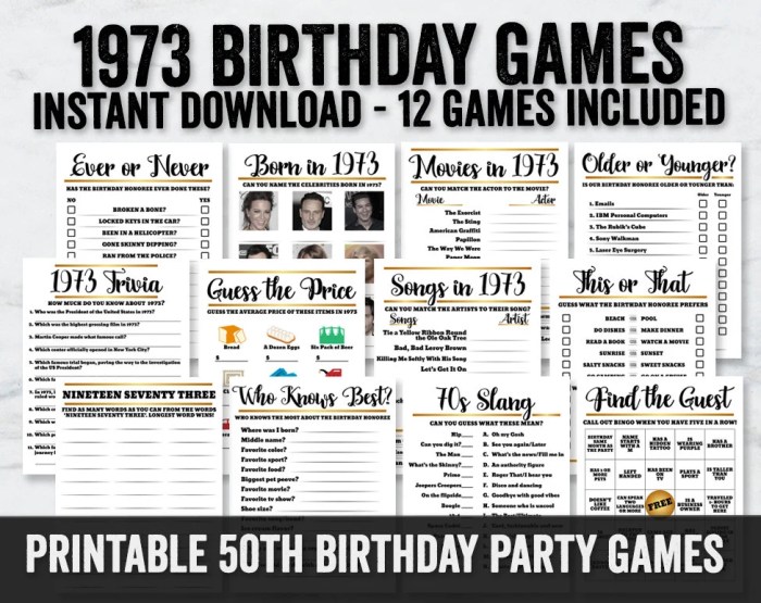 Born 1973  Happy 50th Birthday Perfect gift for a 50th Birthday - fun fact & trivia book about the year you were born 1973. USA edition.