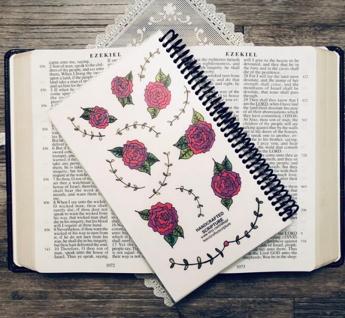 Sermon weekly floral journal notebook bound spiral