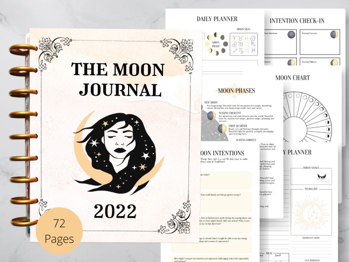 Moon Time Planner 2022 Calendar Planner Journal - Quarter 2